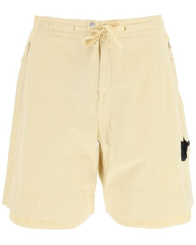 Stone Island Shadow Project Speckled Jersey Shorts - Natural