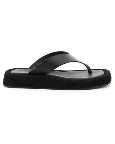 The Row Ginza Thong Sandals - Black