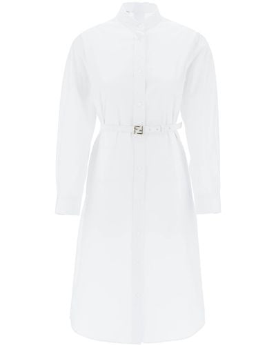 Fendi "Chemisier Dress With Double - White