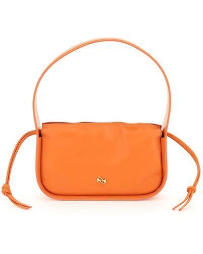 Yuzefi Leather Mini Scrunch Bag - Orange