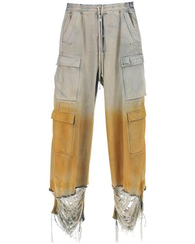 Rick Owens DRKSHDW Jeans Cargo Jumbo Bela degradé - Blu