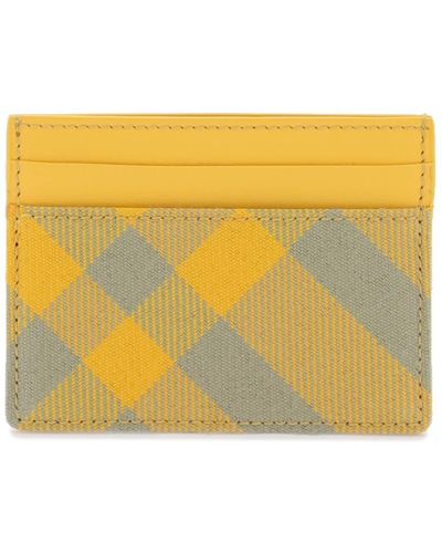 Burberry Check Cardholder - Yellow