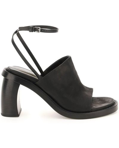 Ann Demeulemeester Sandals With Ankle Strap - Black