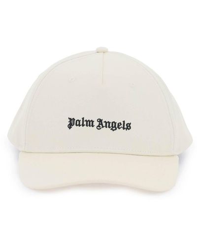 Palm Angels Embroidered Logo Baseball Cap With - White