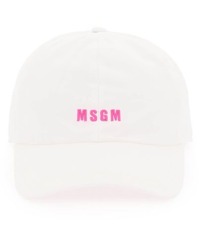 MSGM Fluo Logo Baseball Cap - Pink