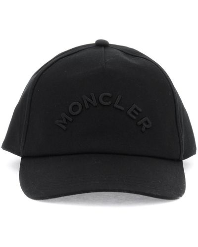 Moncler Cappello baseball con patch logo - Nero