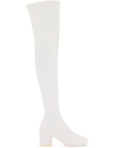 MM6 by Maison Martin Margiela Anatomic Thigh High Boots - White