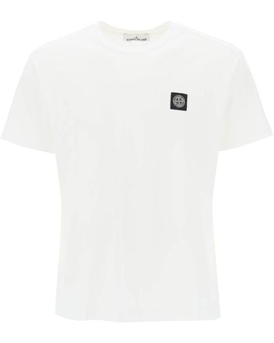 Stone Island Logo Patch T-Shirt - White