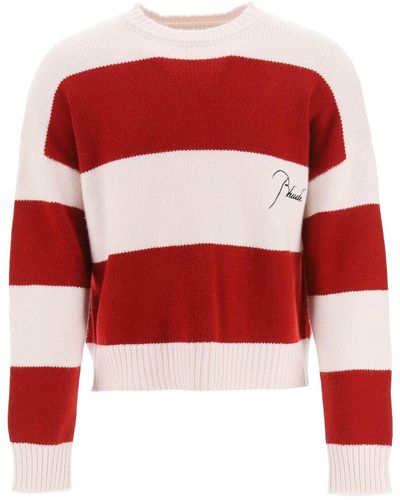 Rhude Striped Jumper With Embroidered Logo