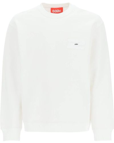 032c Sweatshirt With Logo Bands - White