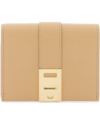 Ferragamo Hug Compact Wallet - Natural
