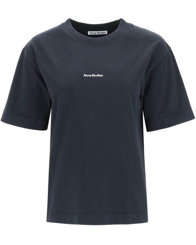 Acne Studios T-shirt con stampa logo - Blu