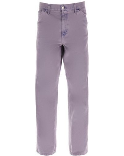 Carhartt Single Knee Pants In Dearborn Canvas - Purple