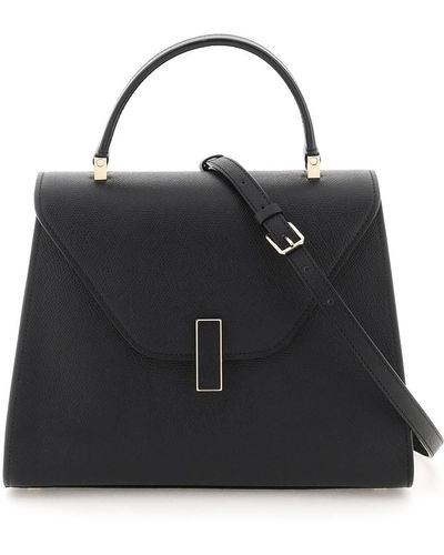 Valextra Medium Iside Top Handle Bag - Black