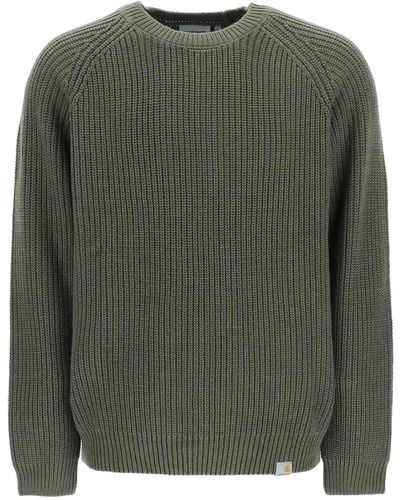 Carhartt Forth Viscose And Wool Blend Jumper - Green