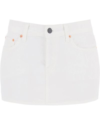 Wardrobe NYC Denim Mini Skirt - White