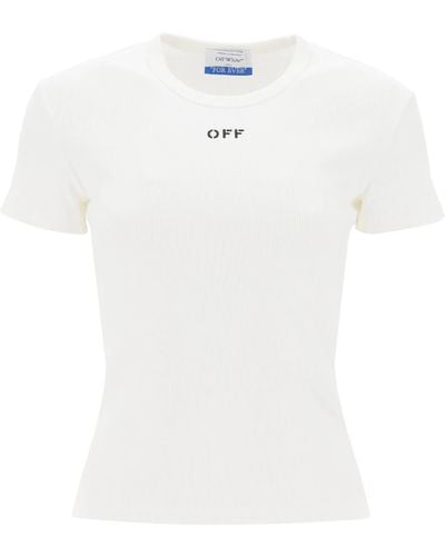 Off-White c/o Virgil Abloh Logo Cotton T-shirt - White