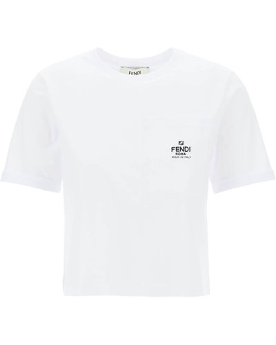 Fendi Roma Pocket T-Shirt - White