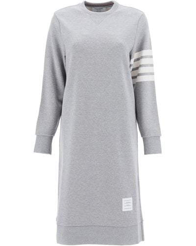 Thom Browne 4-Bar Fleece Dress - Gray