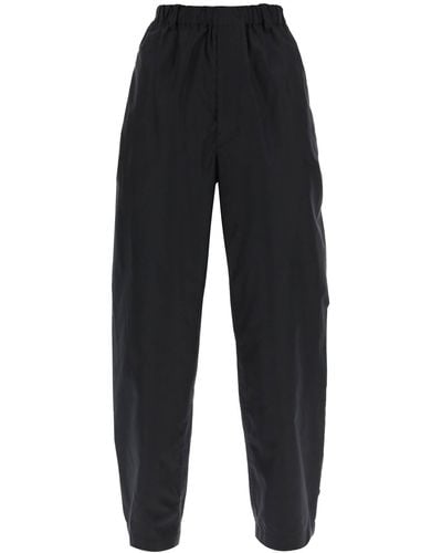 Lemaire Loose Trousers In Silk - Blue