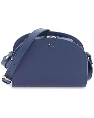 A.P.C. Sac Demi Lune Mini Bag - Blu