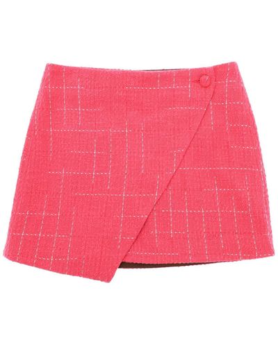Saks Potts Aks Potts 'clara' Boucle Mini Skirt - Red