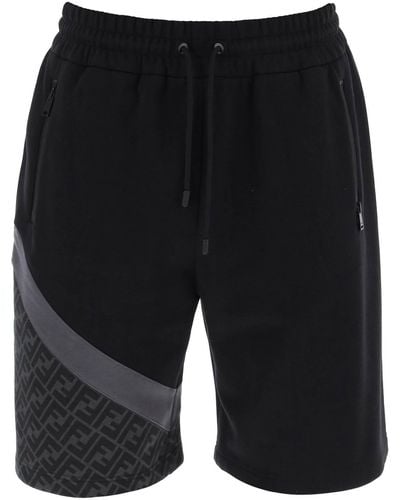 Fendi Sweatpants With Ff Insert - Black