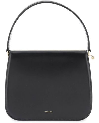 Ferragamo Semi-rigid Handbag (m) - Black