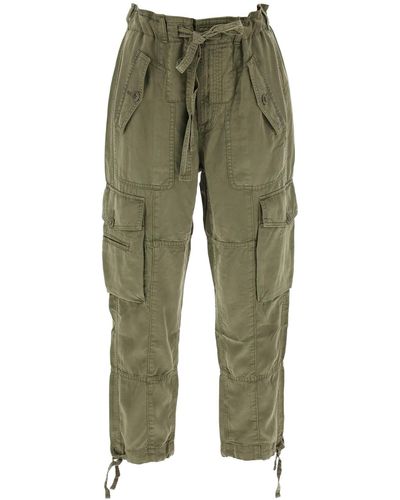 Polo Ralph Lauren Pantaloni cargo in lyocell e lino - Verde