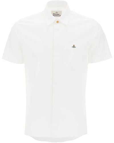 Vivienne Westwood Camicia Manica Corta Slim Fit - Bianco
