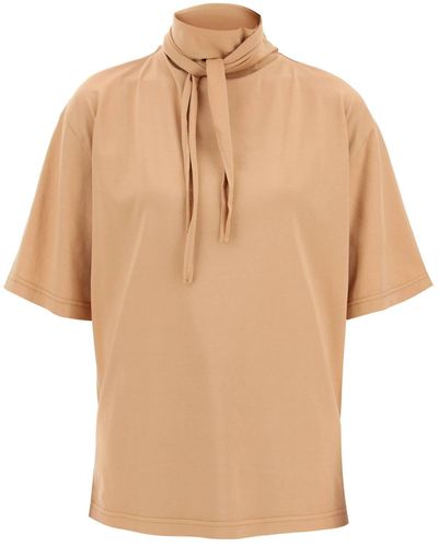 Lemaire T-shirt With Scarf Accessory - Natural