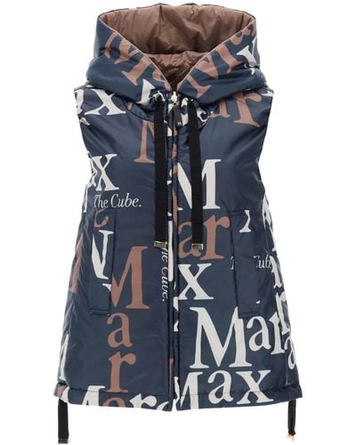 Max Mara The Cube Gilet Reversibile Logos - Blu