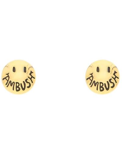 Ambush 'smiley' Earrings - Metallic