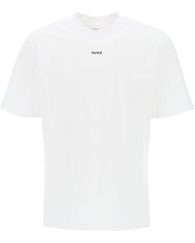 HUGO T Shirt Girocollo Dapolino - Bianco
