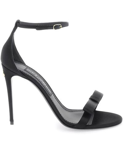 Dolce & Gabbana Satin Sandals - Black