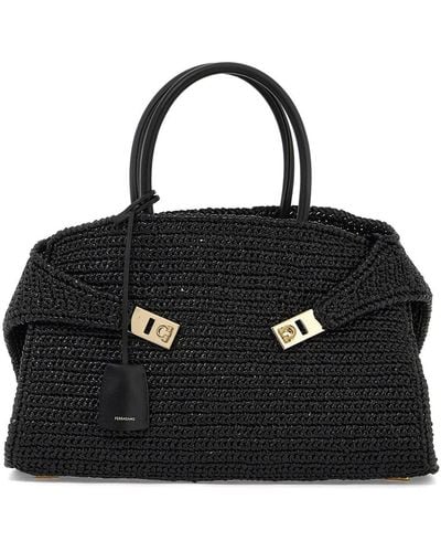 Ferragamo Hug Medium Handbag - Black