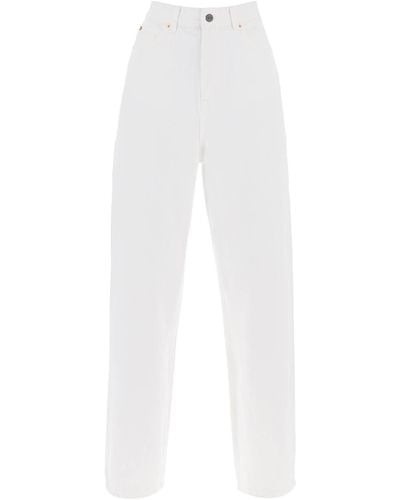 Wardrobe NYC Low-Waisted Loose Fit Jeans - White