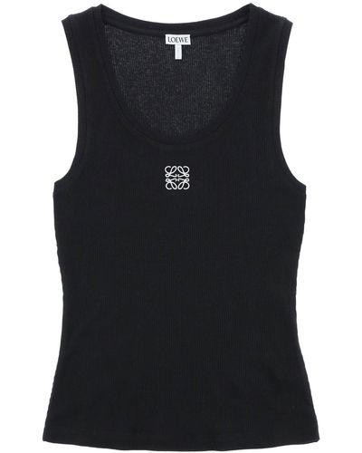 Loewe Ribbed Tank Top - Black