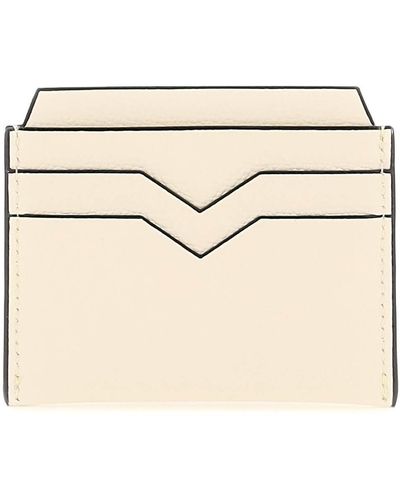 Valextra Leather Cardholder - Natural