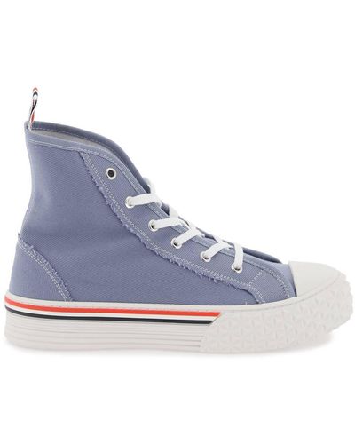 Thom Browne Tartan Sole Low-Top Sneakers - Blue
