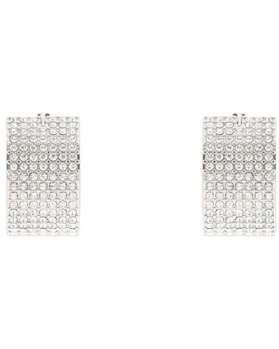 AMINA MUADDI Small 'rih Hoop' Earrings With Crystals - Multicolour