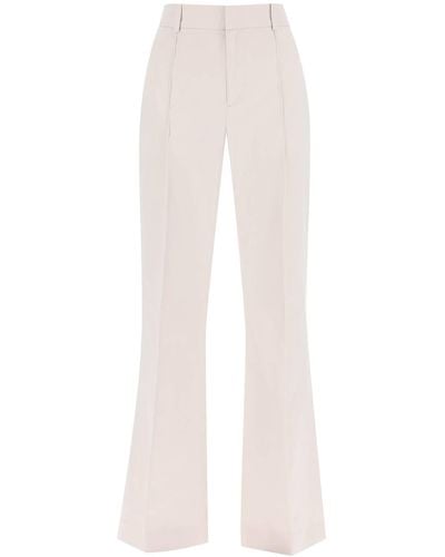 Polo Ralph Lauren Pantaloni Bootcut In Cotone - Bianco
