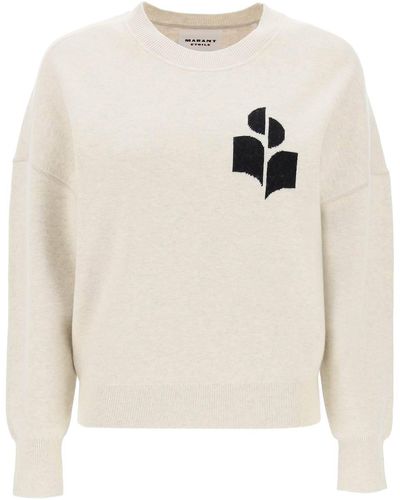 Isabel Marant Isabel Marant Etoile Atlee Sweater With Logo Intarsia - White