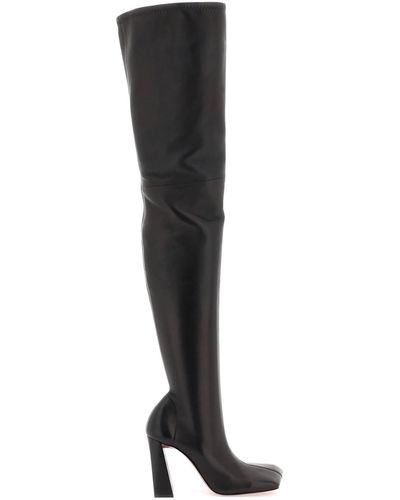 AMINA MUADDI Marine Thigh High Boots - Black