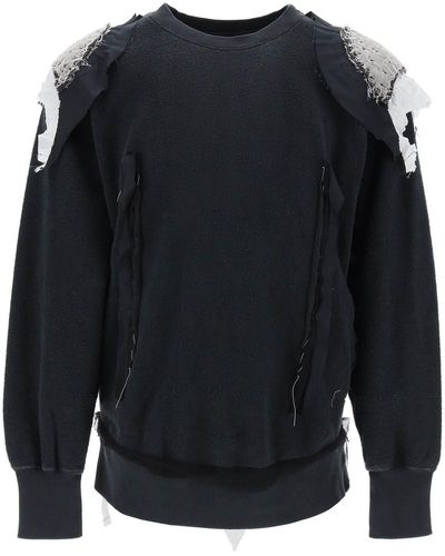 Maison Margiela Inside-Out Sweatshirt - Blue