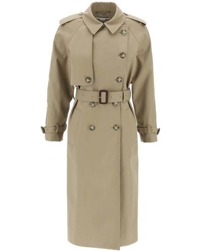 Stella McCartney Sustainable Cotton Double-Breasted Trench - Natural