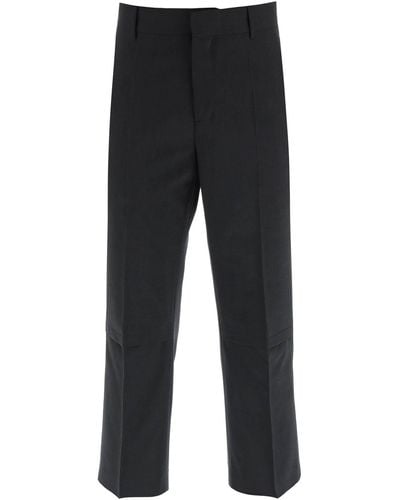 A BETTER MISTAKE Tailored Wool Pants With Cut-out Detailing - Black