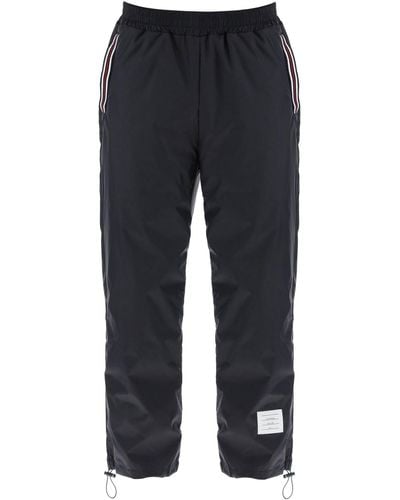 Thom Browne Cricket Stripe Ripstop Trousers For - Blue