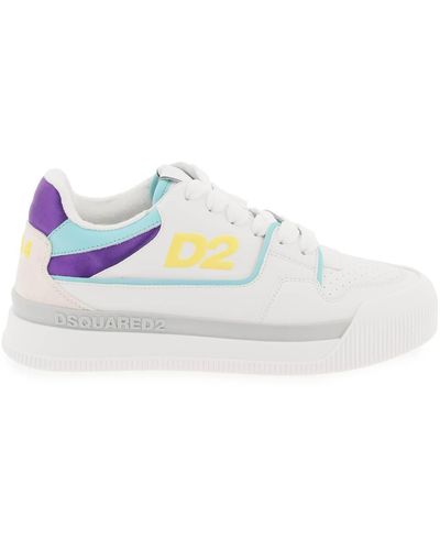 DSquared² Smooth Leather New Jersey Sneakers - White