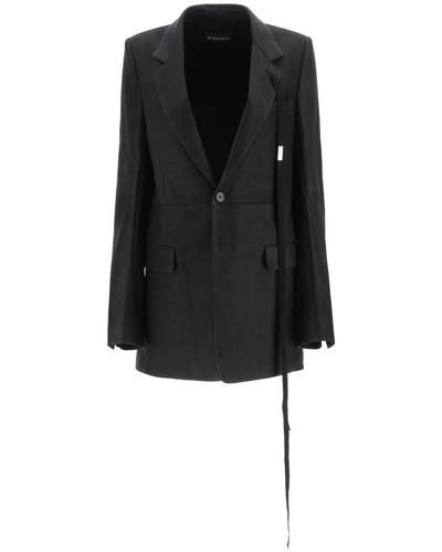 Ann Demeulemeester Adele Leather Jacket - Black